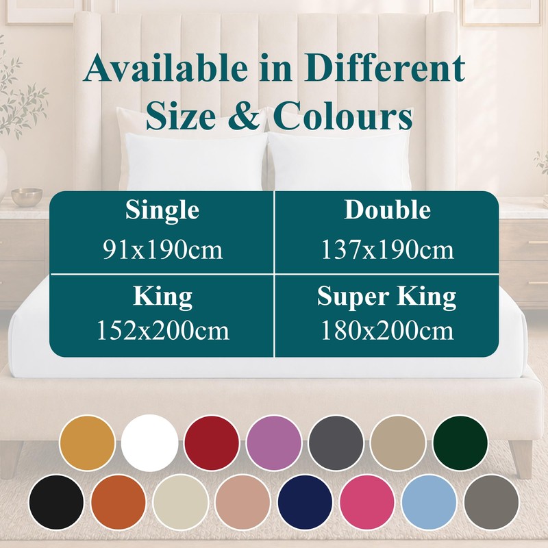Moonlight Bedding Super King Fitted Sheet White - Premium 25cm