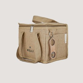 Pelli Lunch Squared JUTE Insulated Lunch Bag, Natural