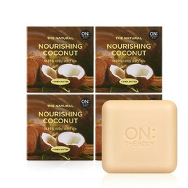 On The Body The Natural 온더바디 더내추럴 너리싱 코코넛 비누 90gx4입 On the Body The Natural Nourishing Coconut Soap 90g x 4 pieces