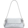 Motleader Silver Metallic Evening Bag for Women Y2K Silver Leather