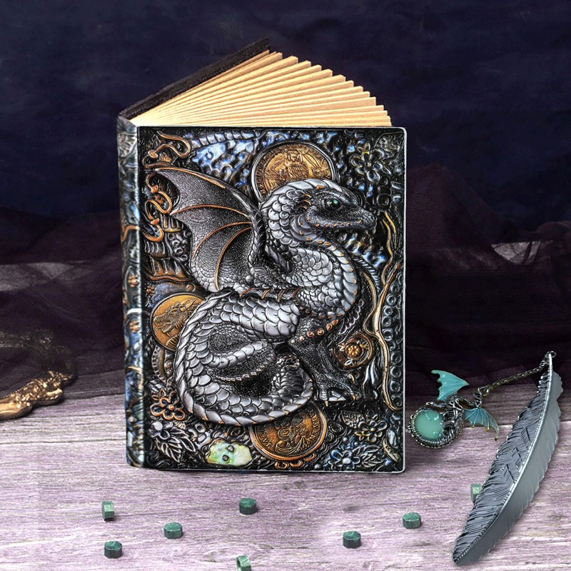 LaVenty Vintage Dragon DND Notebook Dragon Paper Notepad Hardcover A5