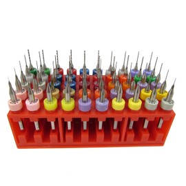 Carbide Drill Bit Set - 50 Pieces / 25 Sizes from .0059" to .032" -1/8" Shafts m+