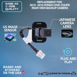 Backup Camera Replaces for 2013 2014 2015 Honda Civic Coupe OE Part # 39530TS8A51