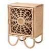 Baxton Studio Acelin Modern Bohemian Natural Brown Rattan Nightstand
