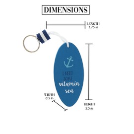 Pavilion Gift Company - I Need Vitamin Sea - Floating Bouyant Anchor Keychain Nautical Ocean Waterfront Seaside Boating Boater Marine Marina Vacation Getaway Island