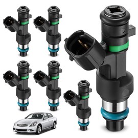 BDFHYK Fuel Injector 16600JK00A Compatible with 2011 2012 INFINITI G25 1.8L 2.5L V6 Replacement Kit FBY7030 FJ1213 67820 12 Holes Fuel Injectors Set of 6