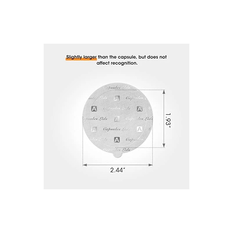 Aieve 120Pcs Aluminum Foil Seals Lid For Reusable Nespresso Pods