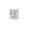 14k Yellow Gold Princess Diamond Simulated Cubic Zirconia SINGLE Stud