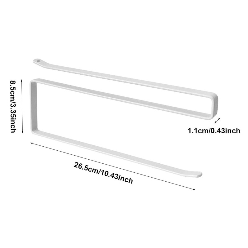 2Pcs Carbon Steel Paper Towel Holders,Roll Dispenser for Plastic Wrap