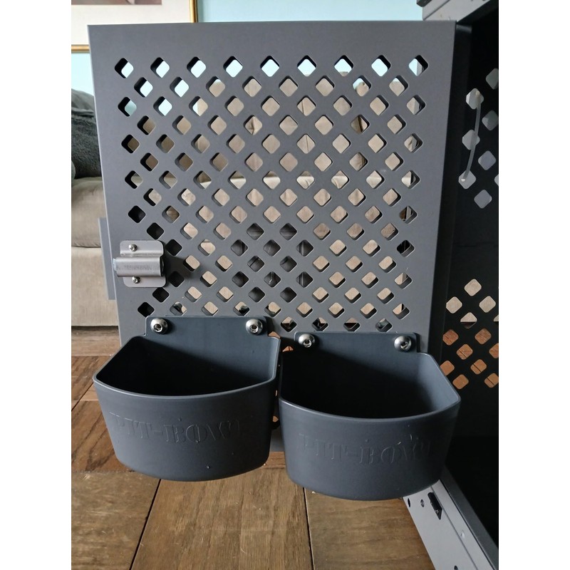 Pit-Bowl Ultra Durable XLarge Dog Crate Water Bowl with Built-in