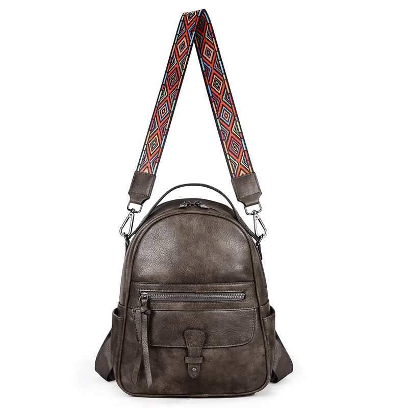 UTO Small Backpack Women's Leather Elegant 2 in 1 Shoulder