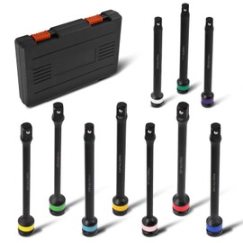 maXpeedingrods 10 Piece 1/2" Drive Torque Limiting Extension Bar Set, 8 Inch Color-Coded 65 to 150 Ft-Lbs Lug Nut Torque Sticks, Torque Extension Tool Set