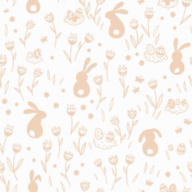 Yullpaper Peel and Stick Bunny Wallpaper Animals Removable Wall Paper for Baby Girls Room Nursery Pink Wallpapers Stick and Peel Vinyl Wallpaper for Living Room Cabinets Contact Paper 17.5×102.3’’