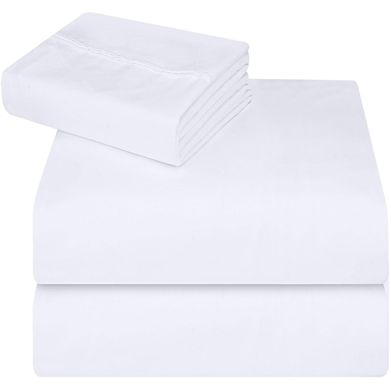Utopia Bedding 3 Piece Bed Sheet Set Single, White –