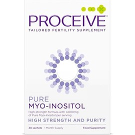 Proceive® Pure Myo-Inositol Supplement – 4000mg High Strength Daily Dose – 30 Sachets – Tasteless Powder – Vegan – Easy to Mix – Suitable for TTC