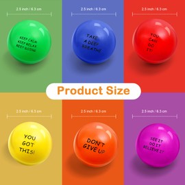 Motivational Stress Balls for Kids and Adults Stress Relief Balls with Motivational Quotes Hand Exercise Balls to Relieve Anxiety and Stress (Inspirational Style,6 Pcs)