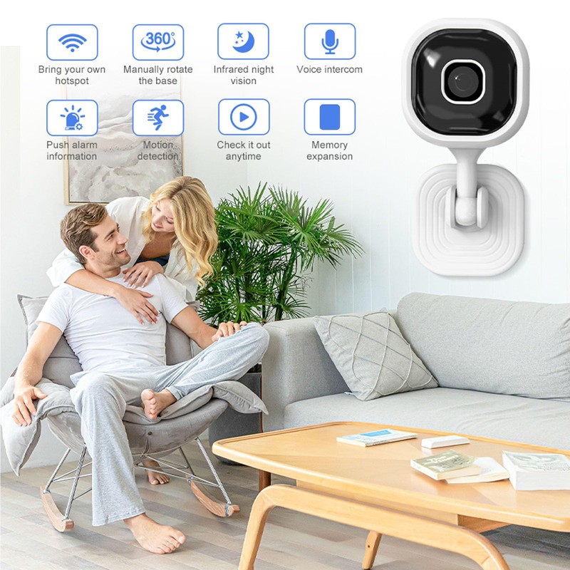 Smart Security Camera, 1080P Cameras with Night Vision, Real Time