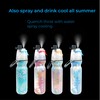 SUKOUSRAM Water Bottle for Sport Outdoor Activities 2-in-1 Mist and