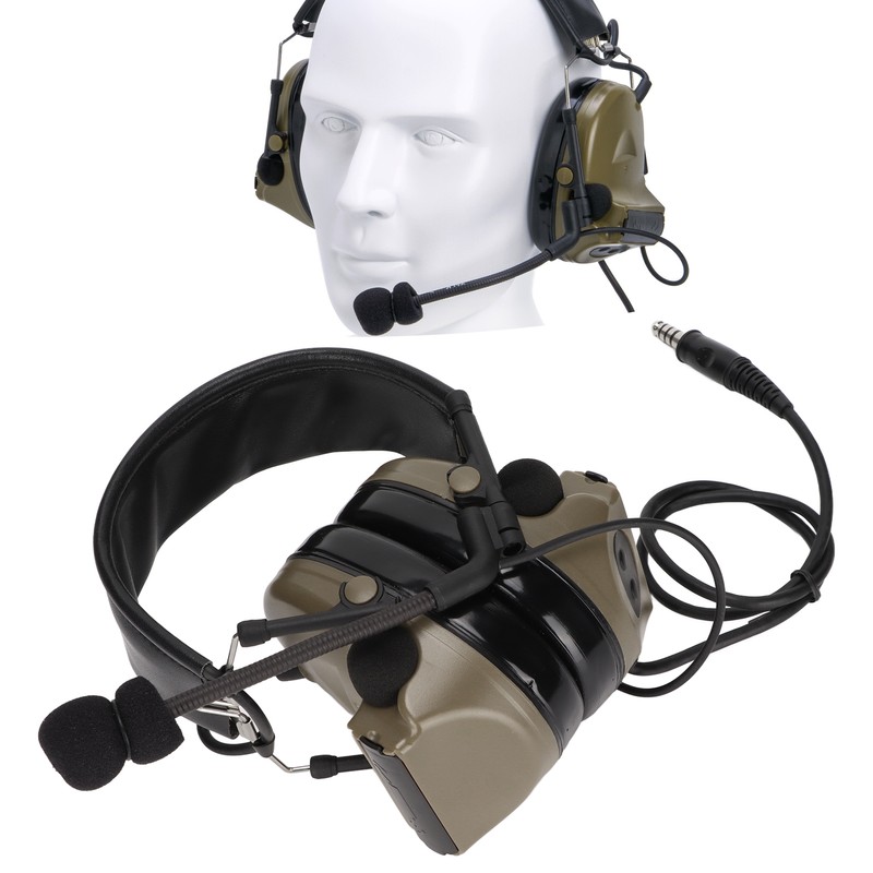 7.1mm Silicone Earmuffs Hearing Noise Reduction Walkie Talkies Headset U94