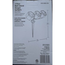 Home Accents 3-Piece Multi-Colored Hexagon Spotlights