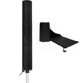 Flatro Rotary Washing Line Cover PEVA Waterproof Fabric with Zip - 170cm Long Durable Rotary Outdoor Clothes Dryer Cover - Protective Weather Resistant Cover for Garden Dryer and Airer (Black)