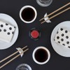balvi Sushi Set Mushiki Colour White Soy Bowl with Chopstick