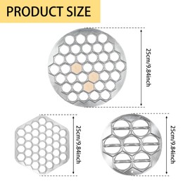 3 Pcs Russian Dumpling Maker Aluminum Alloy Pelmeni Maker Ravioli Maker 37 Holes 14 Holes Dumpling Pelmeni Mold for Dumplings Pies Wontons Pies(3pcs)