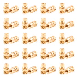 Mardatt 120Pcs M3x8x5 Brass Threaded Inserts for Plastic Brass Inserts 3D Printing Knurled Nut Embedment Nut Heat Set Insert for 3D Printing Plastic