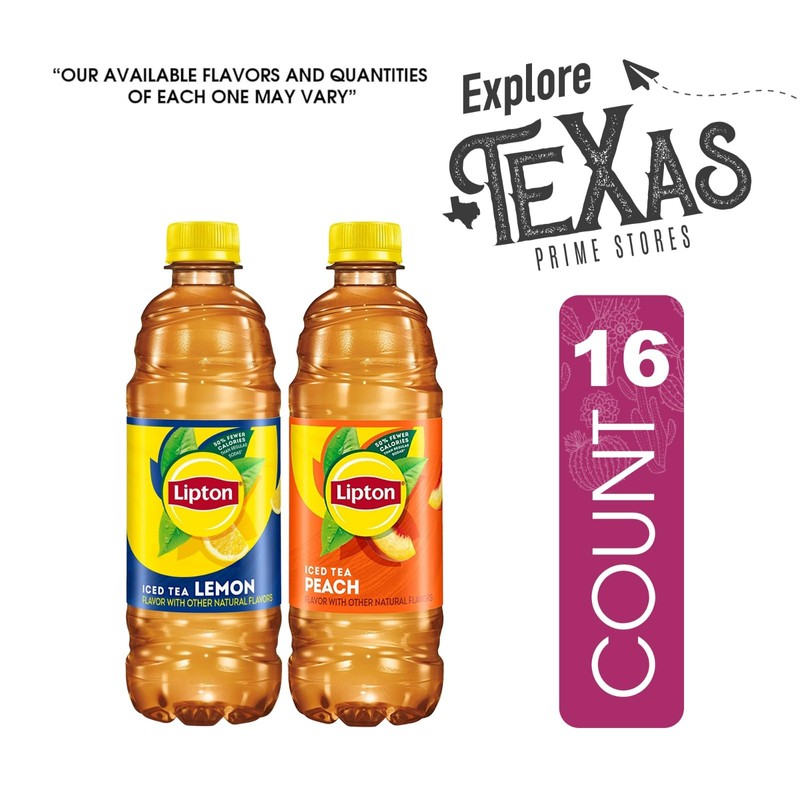 Lipton Pack 8 Lemon + 8 Peach Iced Tea Plastic