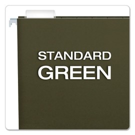 Pendaflex 81622 Standard Green Hanging Folders, 1/5 Tab, Legal, 25/Box