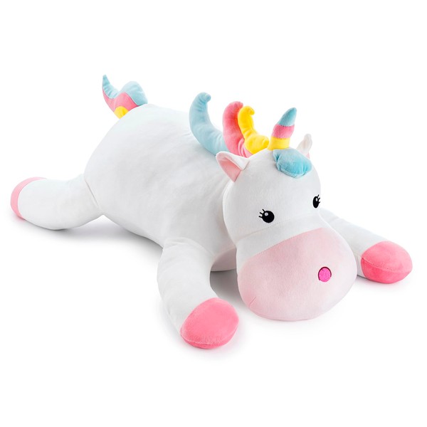 Fryser 5 Pounds Weighted Stuffed Animals Large Weighted Plush Animal 27 Inch 5 lbs Unicorn Weighted Plush Toy for Adults Kids, Unicorn Weighted Throw Pillow for Comfort Cuddle