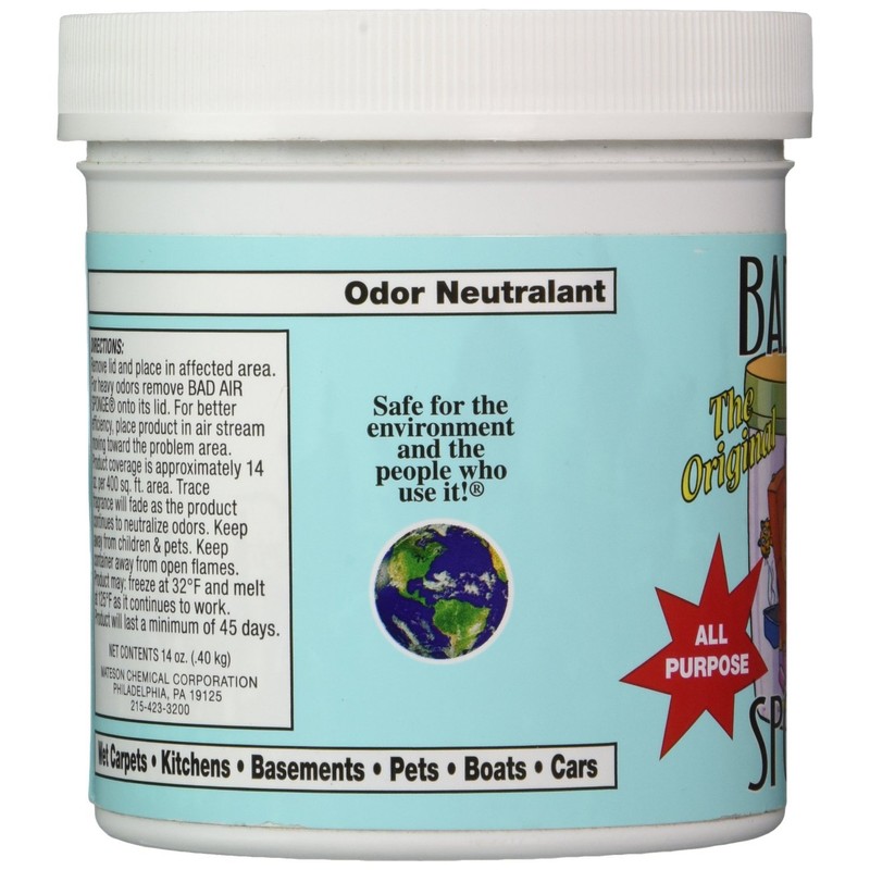 Bad Air Sponge Odor Neutralant Neutralizes and Absorbs Odors 14oz