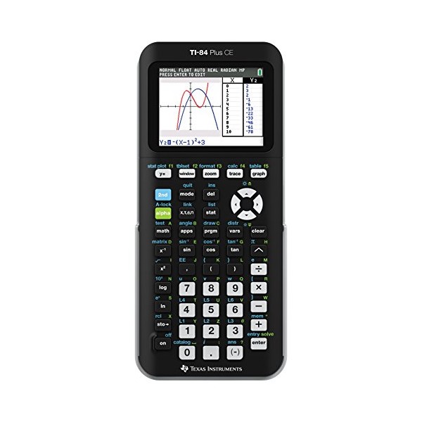 Texas Instruments TI-84 PLUS CE Graphing Calculator, Black (Frustration-Free Packaging)