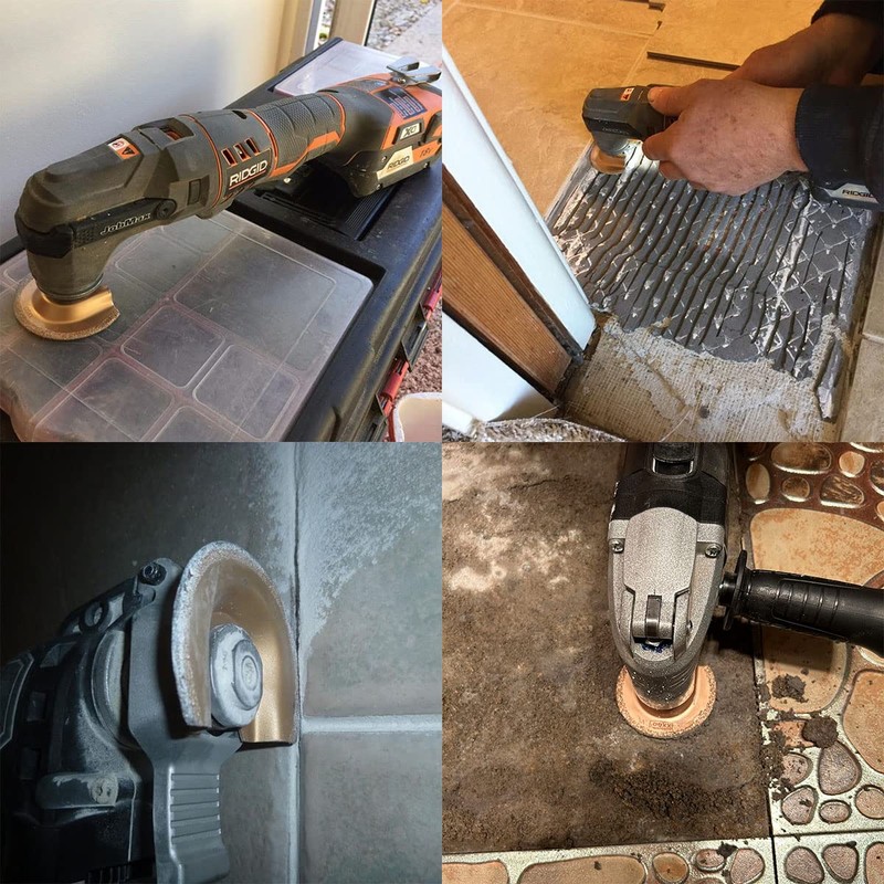 XXGO 4 Pcs Diamond Carbide Oscillating Multi Tool Semi Circle