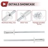 HEROFFIX Open End Large Flange Blind Rivets 3.2mm Grip Diameter