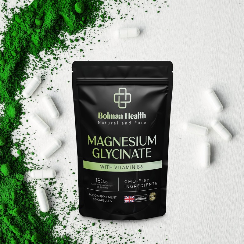 Magnesium Glycinate with Vitamin B6 | 180mg Elemental Magnesium Per