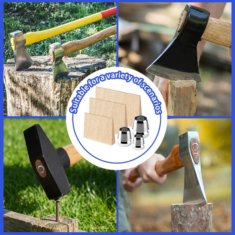 warmfarm 36 Pcs Hammer Handle Wedges Kit,Wood & Metal Wedges