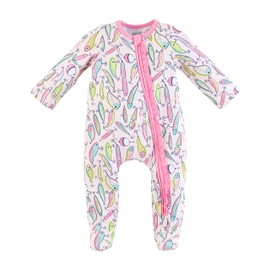 Mud Pie Baby Girl Sleeper, Pink Fishing, 3-6 Months
