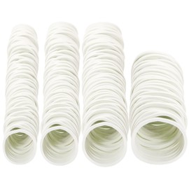 ONLYKXY 350pcs White Natural Rubber Bands,25mm/32mm/38mm/50mm Soft Elastic Bands Hair Ties for Hair Braids Hair Rubber Ring