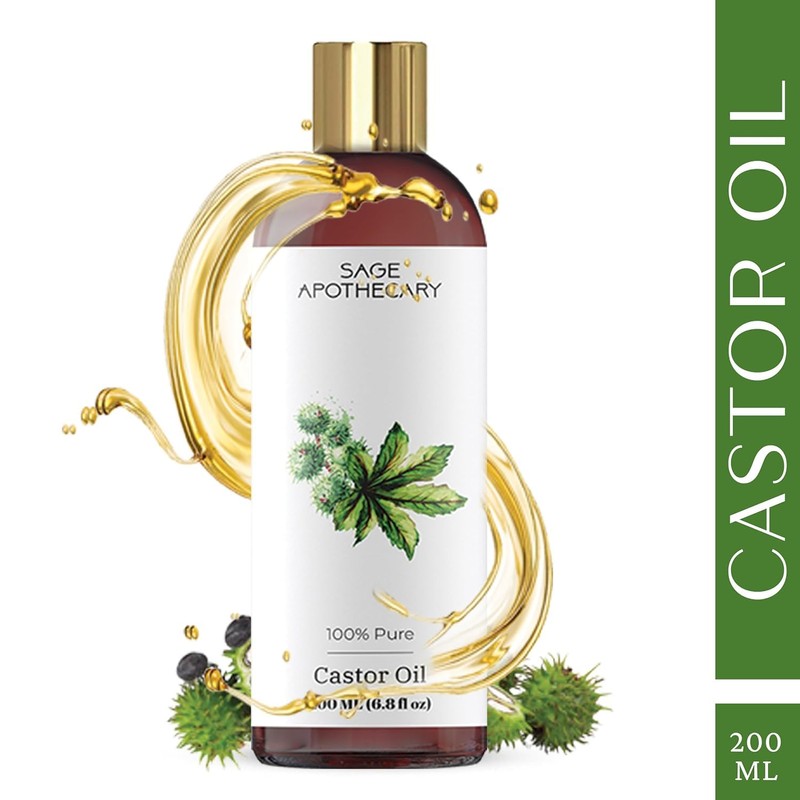 Generic Castor Oil for Improving Skin, Hair and Nails Health