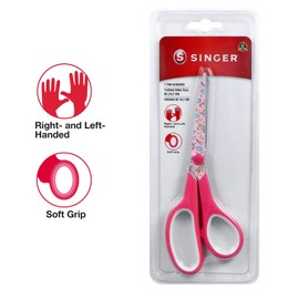 SINGER 7.75 Inch Scissors with Printed Unicorn Print Blades, 1 Pair
