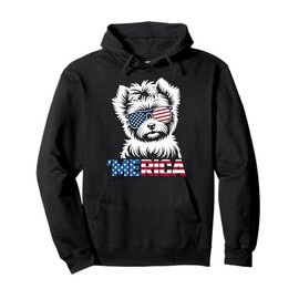 Yorkie 4th Of July Merica Dog Yorkie America USA Pullover Hoodie