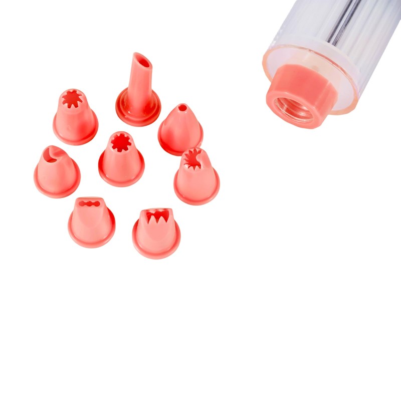 Cupcake Injector/Decorating Icing Set, 9-Piece Set, Stainless Steel Laminating gunCookie