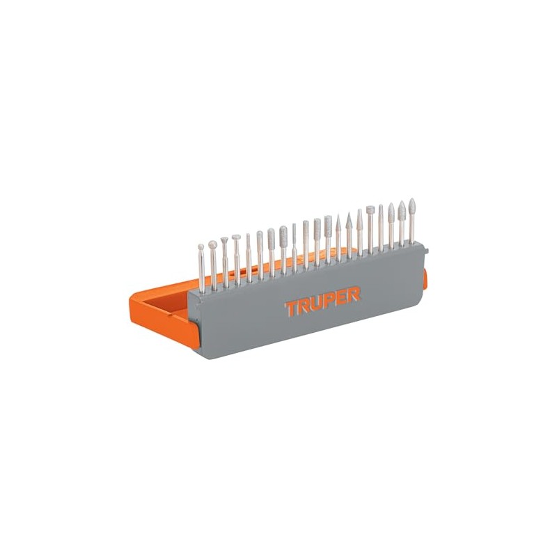 Truper MOTO-20PD, Juego de 20 puntas diamantadas para mototool