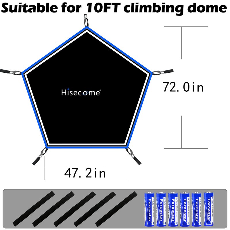 Hisecome Climbing Dome Hammock with Light, Accessory for Climbing Dome,