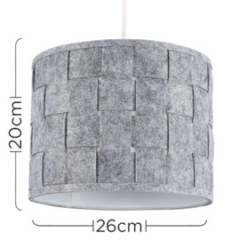 MiniSun MiniSun | Small Modern Grey Felt Weave Design Drum Light Shade | Pendant Lights, Home Dcor & Improvement Essential