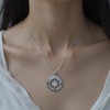 Kuschelkatze 1 Carat Moissanite Compass Pendant Necklace in Sterling Silver