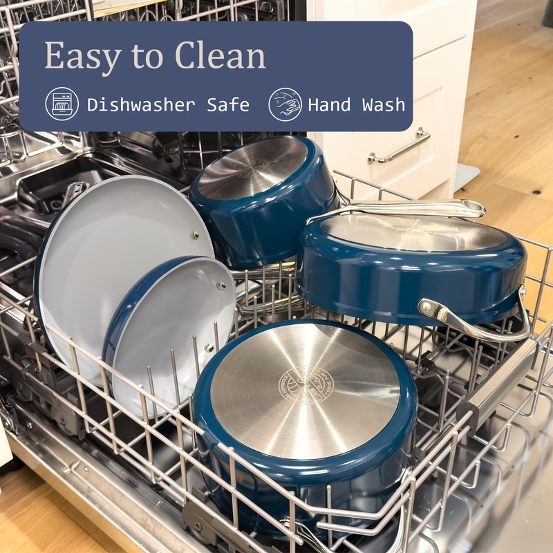 CookinCraze Nonstick Ceramic Frying Pan 8 Inch for Induction Cooktop