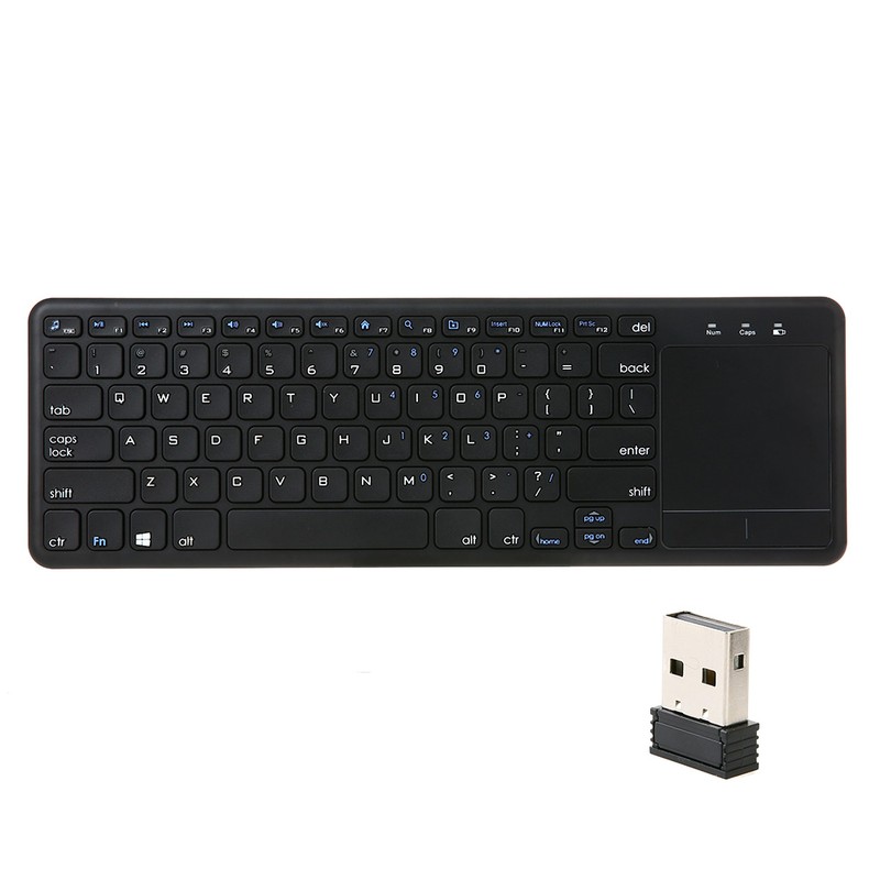 2.4G Wireless Touchpad Keyboard Multi-touch Ultra-slim with USB Receiver for