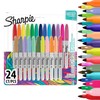 SHARPIE Permanent Markers, Fine Tip Colouring Pens, Various Colours, 24